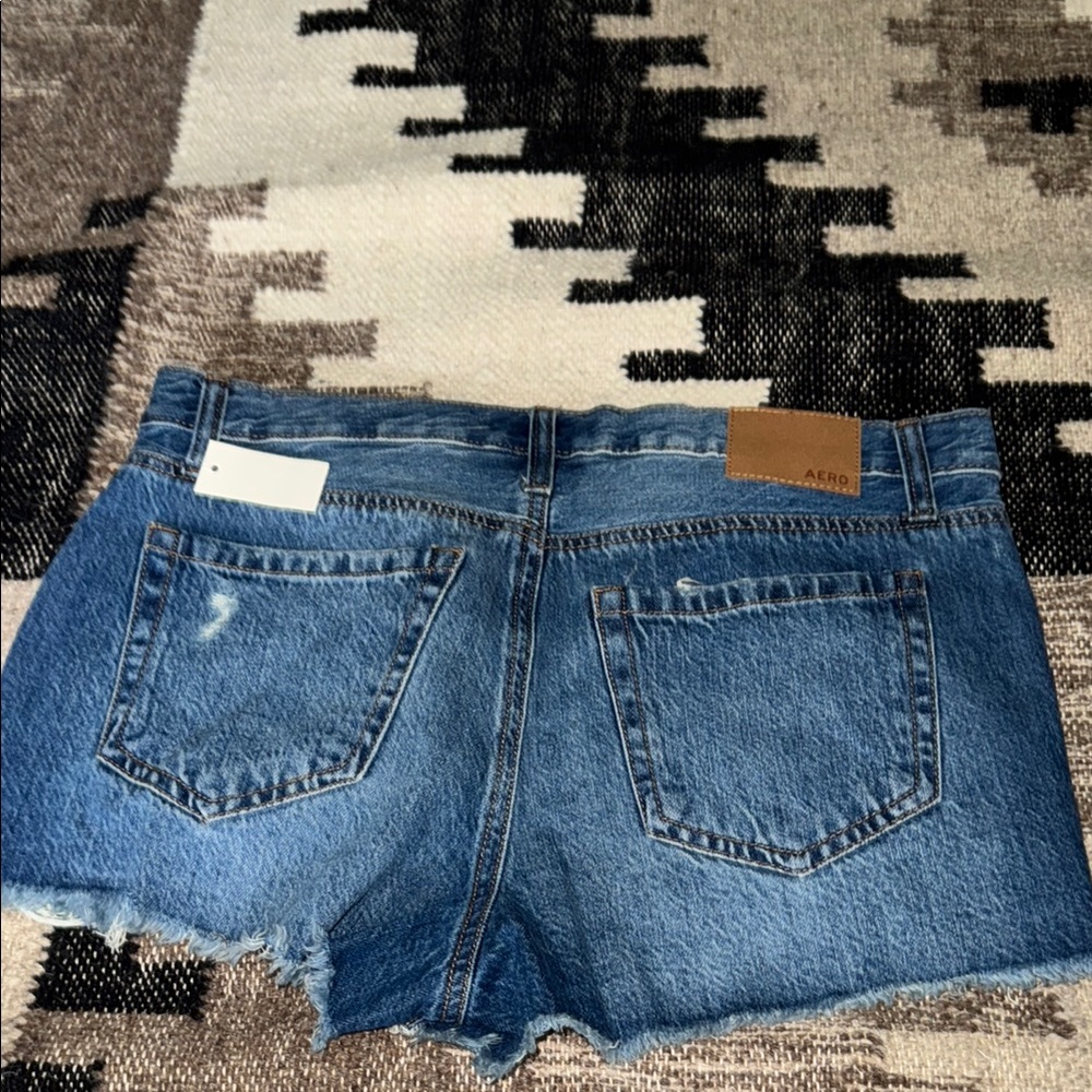 Aeropostale Blue Jean Shorts Distressed Denim - Picture 4 of 4